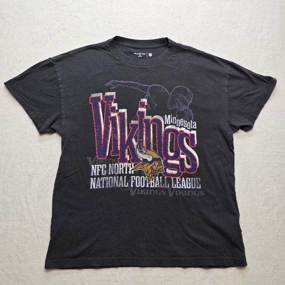 Abercrombie & Fitch Other - Abercrombie NFL Vikings Graphic Tee Black Streetwear XL